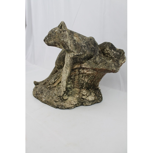 70 - Garden Statue 1940 - 1945 , Cat on Tree,