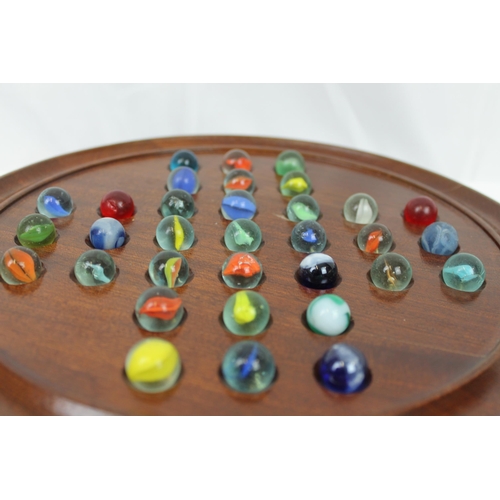 112 - Vintage Marbles. Wooden board not included.