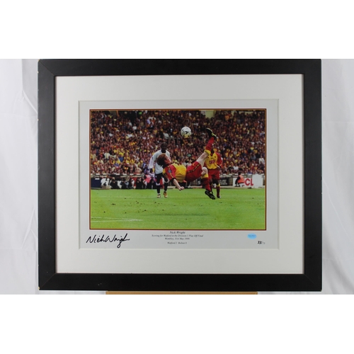 122 - Nick Wright, Wembley 1999, 33/75 ,Signed, football memorabilia, 57 x 47 cm