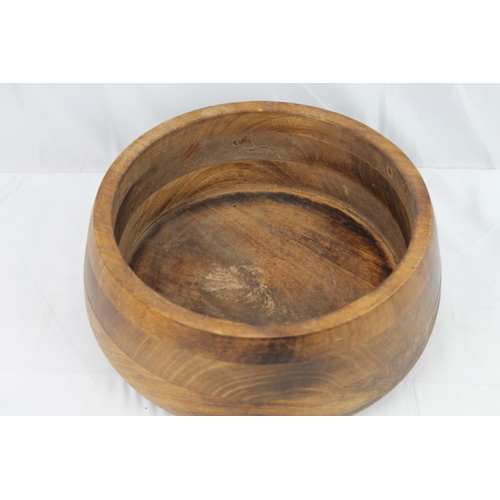 132 - Large Wooden Bowl,13 cm deep and  32cm in diameter