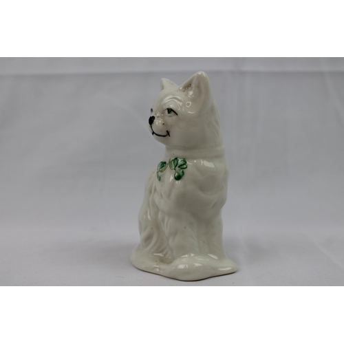 141 - Belleek Cat Figurine