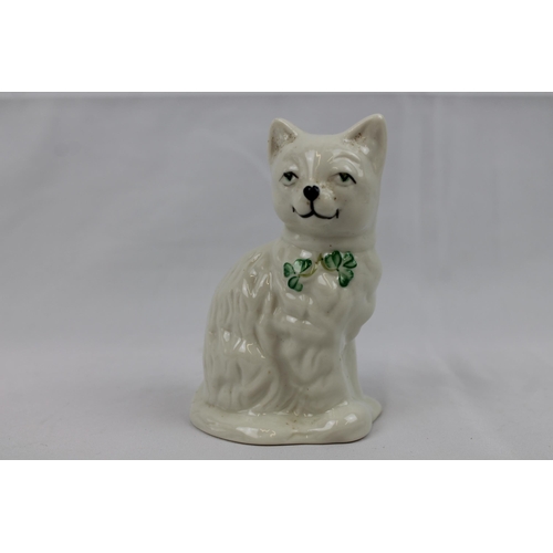 141 - Belleek Cat Figurine