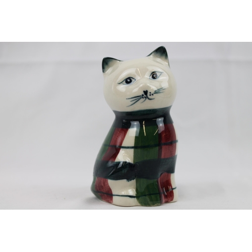 142 - Quail Pottery Seated Cat Porcelain Figurine