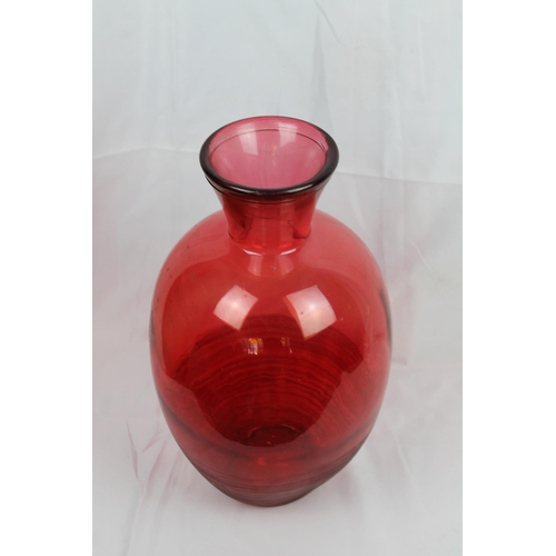 143 - Large Red Vase, 38 cm tall