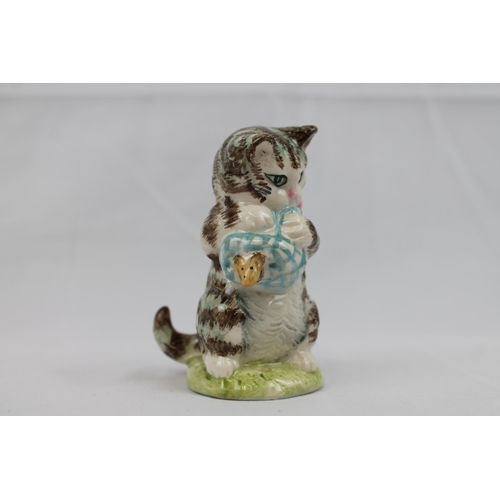 144 - Royal Albert Beatrix Pottery Figurine of a Cat in a Mint Con...