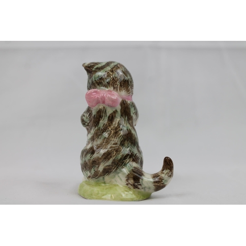 144 - Royal Albert Beatrix Pottery Figurine of a Cat in a Mint Con...