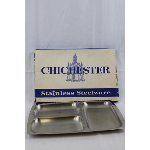 162 - Chichester Stainless Steelware Plate in Box , Never used