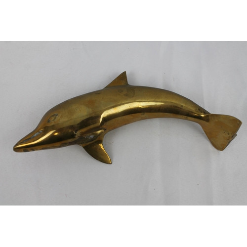 167 - Large Brass Dolphin