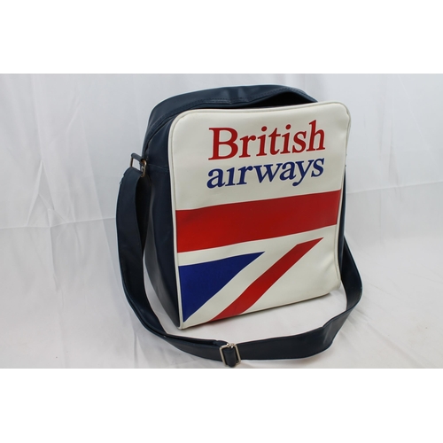 176 - Vintage Retro Genuine British airways Bag , 30 x 35cm