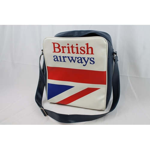 176 - Vintage Retro Genuine British airways Bag , 30 x 35cm