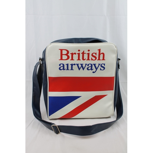 176 - Vintage Retro Genuine British airways Bag , 30 x 35cm