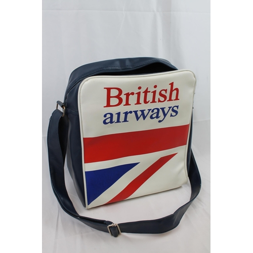 176 - Vintage Retro Genuine British airways Bag , 30 x 35cm