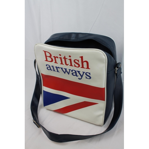 176 - Vintage Retro Genuine British airways Bag , 30 x 35cm