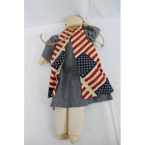 179 - Vintage Hand Made American Doll, 37 cm tall