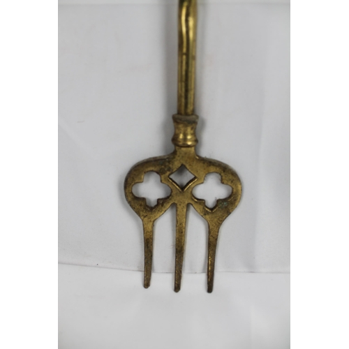 189 - Vintage Brass Toasting Fork Poker, 48 cm