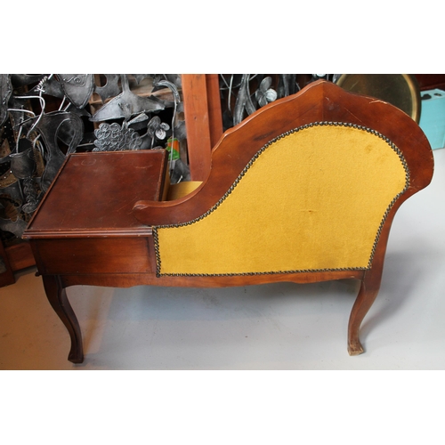 196 - Vintage Telephone Bench , 94l x 85 h x 45 d, ( seat h is 42 cm)