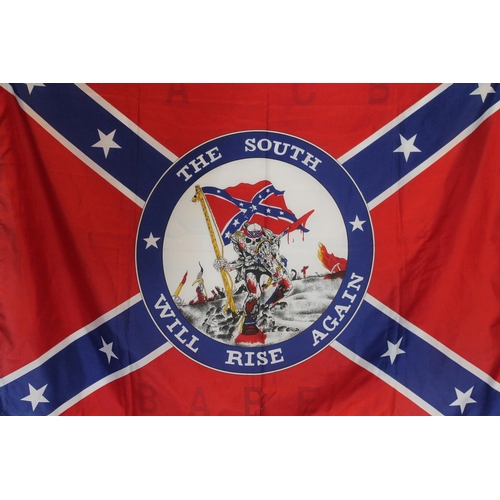 205 - Confederate Flag , The South Will Rise Again, 107 x 75 cm