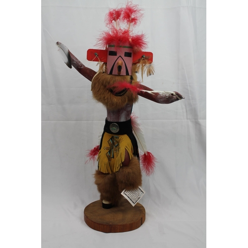 221 - Very Large Vintage Red Tail Hawk, Kachina Doll, 55 cm tall