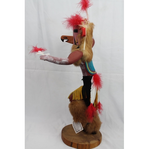 221 - Very Large Vintage Red Tail Hawk, Kachina Doll, 55 cm tall