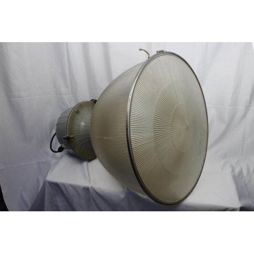 223 - Large Industrial Light , in perfect working condition, 70 cm tall , diameter is 60cm