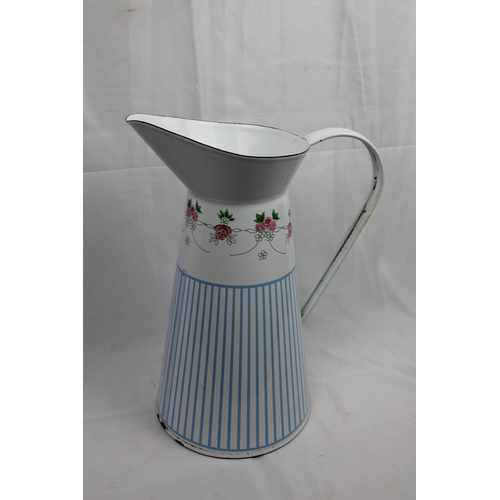 231 - Large Enamelled Pitcher, 34 cm tall