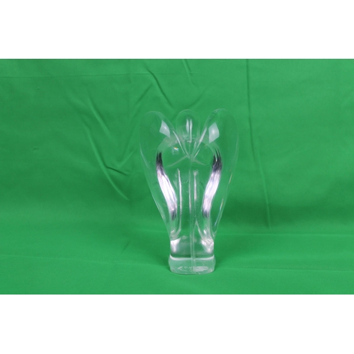 259 - Crystal Statue of Angel, Heavy, 16 cm tall