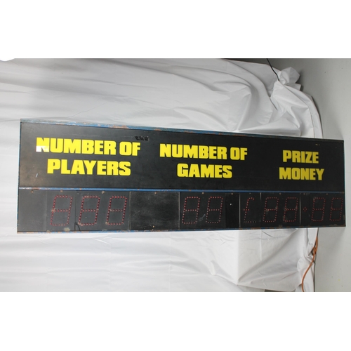 289 - Large Metal Bingo Sign, Working , 153 x 46 x 16 cm ,