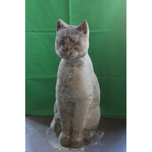 300 - Weathered Cat Statue 1940's , 50 cm tall