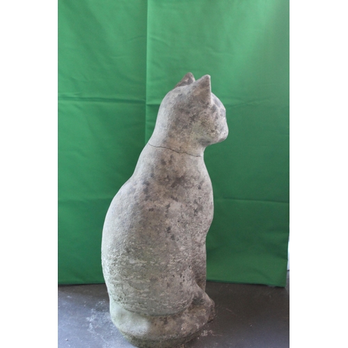 300 - Weathered Cat Statue 1940's , 50 cm tall