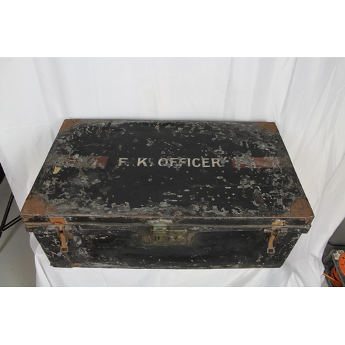 308 - Vintage Military Metal Box, 76 x 43 x 29 cm