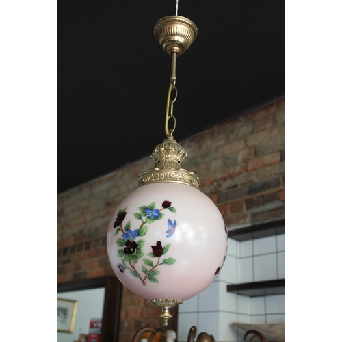 316 - Vintage Mid. 20th century Glass Ball Ceiling Light , 37 cm ( without chain )