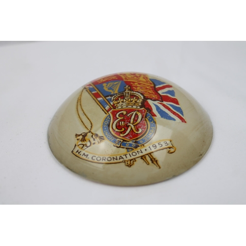 108 - H.M. Coronation 1953 Paperweight, 9 cm in diameter