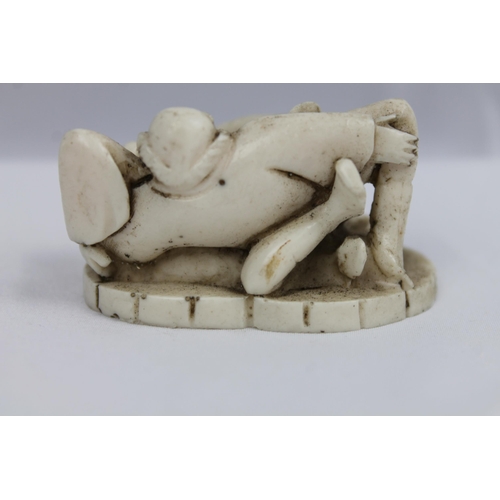 322 - Vintage Japanese Netsuke Figurine Shunga Resin, 7 cm