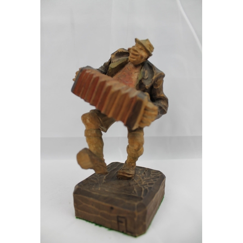 330 - Vintage Wooden, Hand Carved Figurine , 16 cm tall