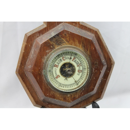 92 - Large Antique Banjo Barometer, 47 cm