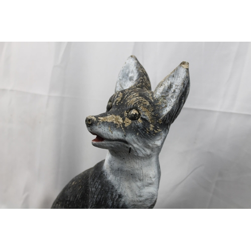 99 - Sitting Fox Garden Statue, 30 cm tall