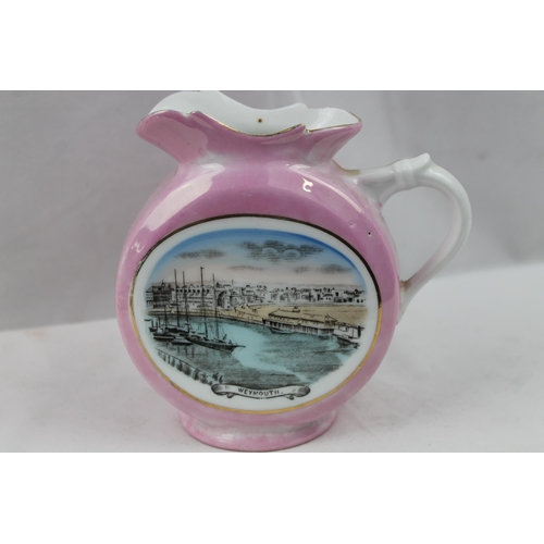 355 - Jarron, Weymouth , Large Vintage Pink Decorative Jug, 14 cm tall,