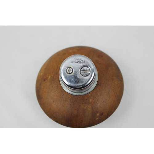 382 - Vintage Ronson Wooden Lighter, 12 cm in diameter