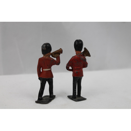 391 - Two Antique Lead Toy Soldiers, 6.3 cm tall