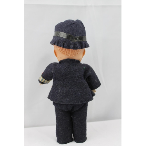 443 - Vintage London Baby Policeman Doll, 19 cm tall