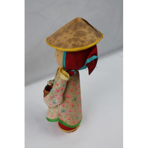 465 - Vintage Chinese Hand Made Doll, 17.5 cm tall