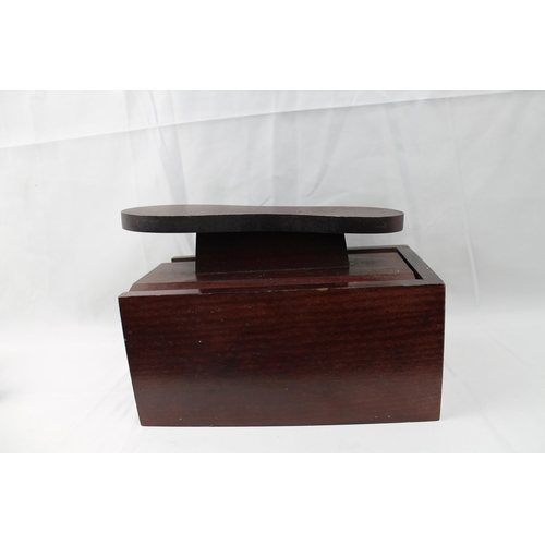 269 - Mahogany Shoe Shine Box, 22 X 13 X 15 cm