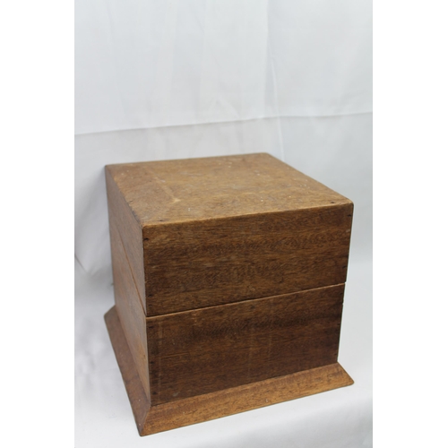 4 - Vintage Wooden Box, 21 X 19 X 20 cm