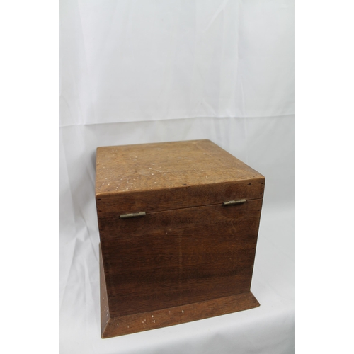 4 - Vintage Wooden Box, 21 X 19 X 20 cm