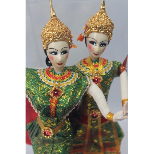 471 - Vintage Thai Dancer Statue Doll Sculpture in original box, 25 cm tall