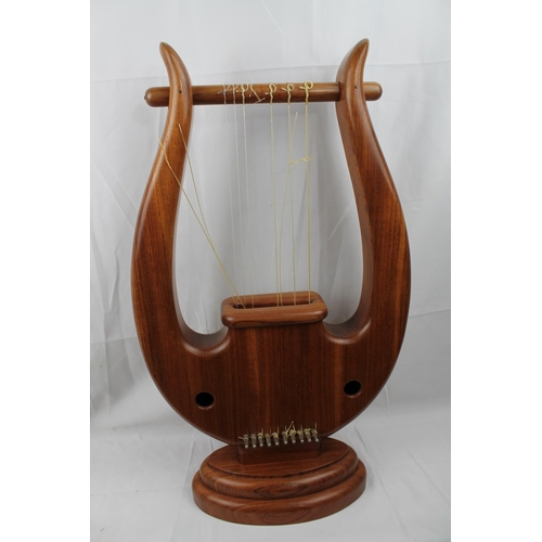 491 - Kinnor Davidic Harp,Early 19th. Century with Stand and Case, 59 cm tall, . Need just new strings, ot... 