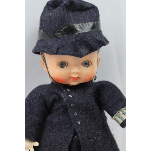 118 - Vintage London Baby Policeman Doll, 19 cm tall