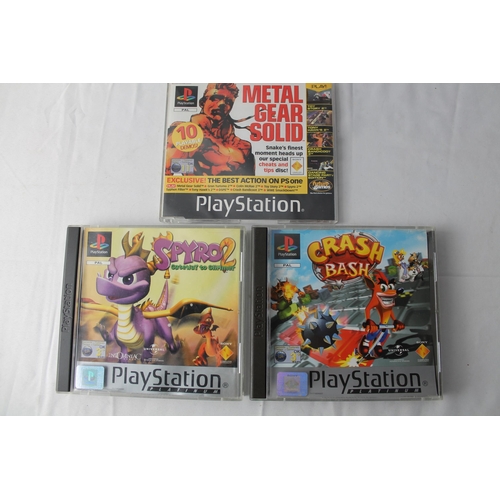 14 - Play Station 1, Two Games, Spyro 2, Crash Bash, Metal Gear Solid - Cheating Disc