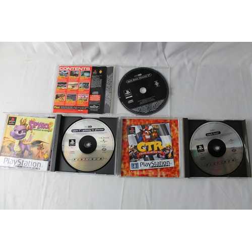 14 - Play Station 1, Two Games, Spyro 2, Crash Bash, Metal Gear Solid - Cheating Disc