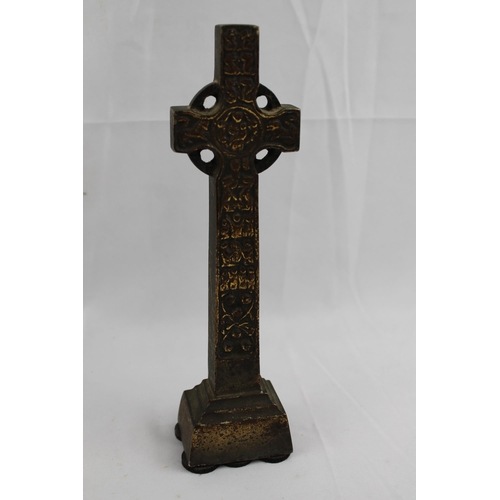 2 - Celtic Cross , Very Heavy Solid Brass, 22 cm tall